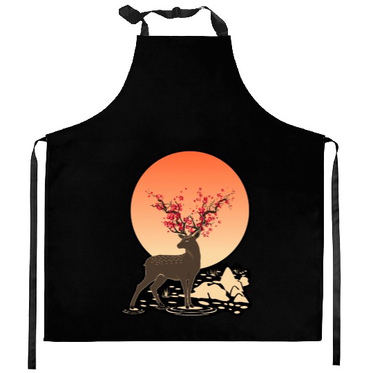 THE SACRED DEER | NATURE HOLY SPIRIT Kitchen Aprons