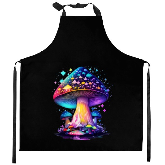 Mystical Fungi Kitchen Aprons