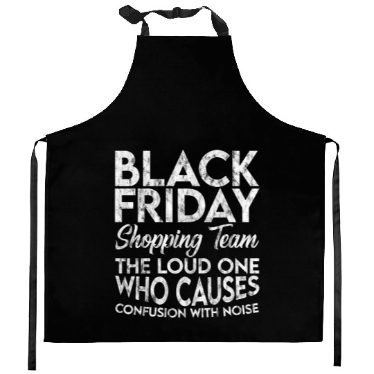 Black Friday Shopping Team 3 Kitchen Aprons
