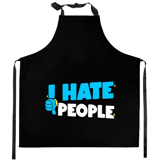 I Hate People Retro cool Kitchen Aprons