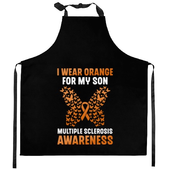 I Wear Orange For My Son Multiples Sclerosis MS Kitchen Aprons