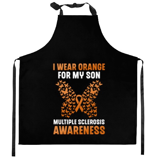 I Wear Orange For My Son Multiples Sclerosis MS Kitchen Aprons