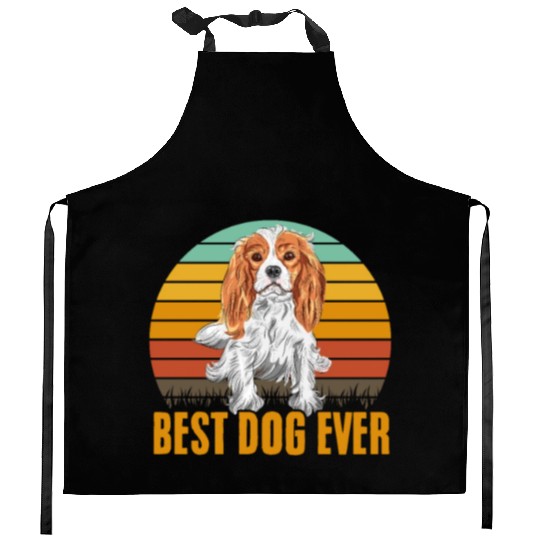 Best Dog Ever Cavalier King Charles Spaniel Retro Kitchen Aprons