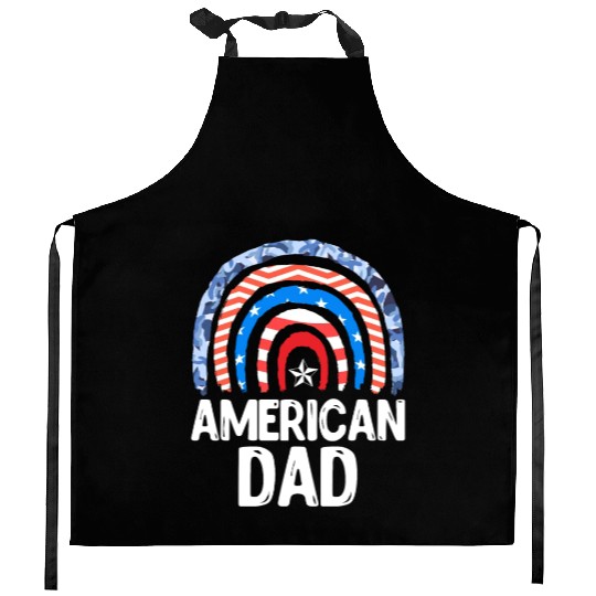 All American Dad Independence Day Party USA Father Kitchen Aprons