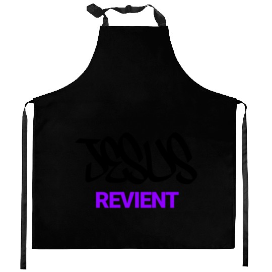 JESUS is coming back Kitchen Aprons