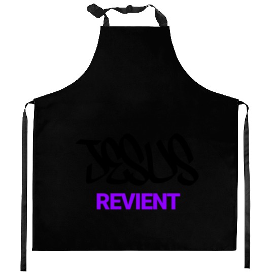 JESUS is coming back Kitchen Aprons