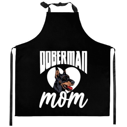 Doberman Mom Kitchen Aprons