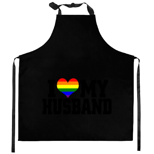 I Love My Husband Kitchen Aprons