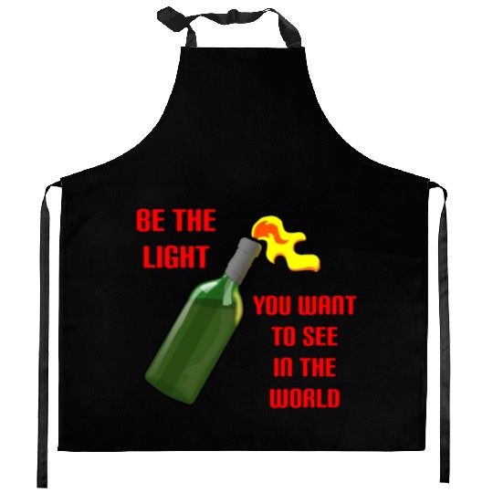 Be The Light Molotov Cocktail Kitchen Aprons