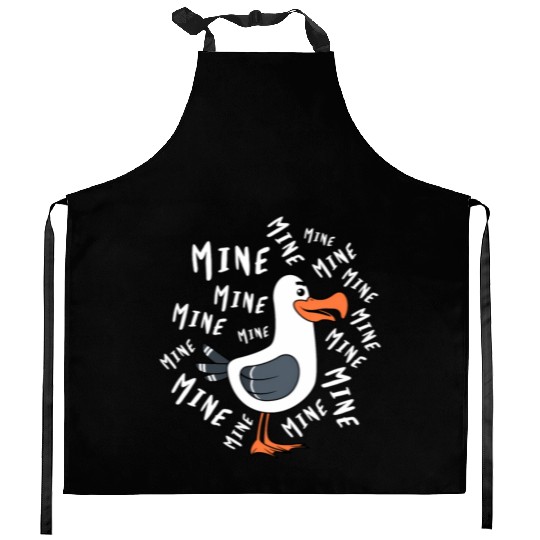 Mine Mine Mine Seagull Bird Beach Chicken Kitchen Aprons