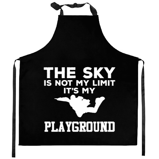 Sky Playground - Skydiver Skydiving Parachuting Kitchen Aprons