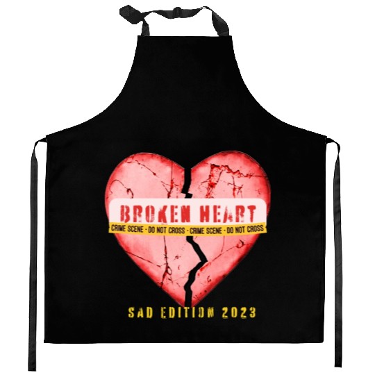 0ne design express a Sad loves-tory Kitchen Aprons