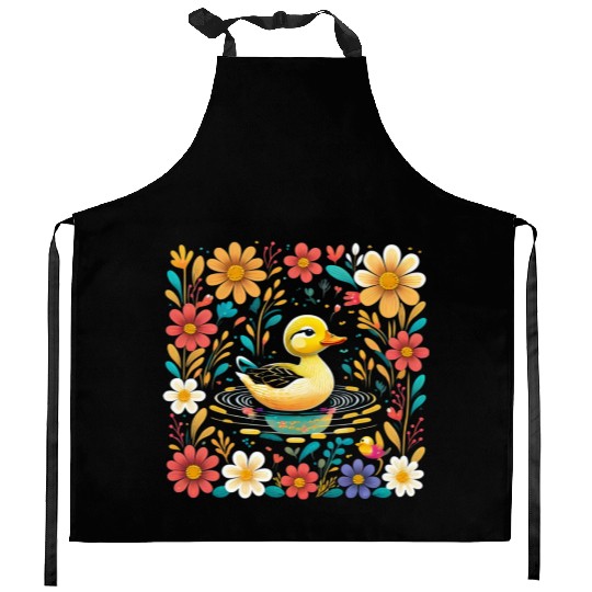 Joyful Duck Pond Kitchen Aprons