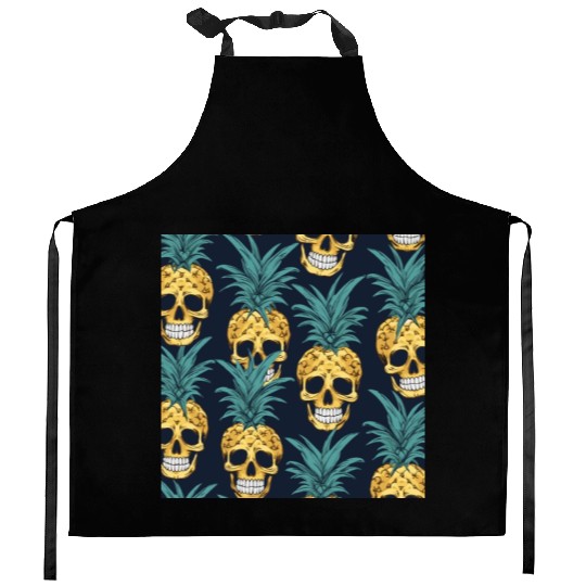 funny pineapple punks Kitchen Aprons