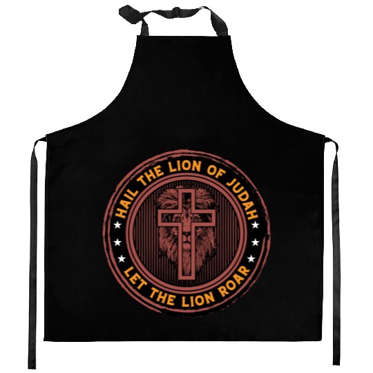 Lion Hail the lion of Judah let the lion roar Kitchen Aprons