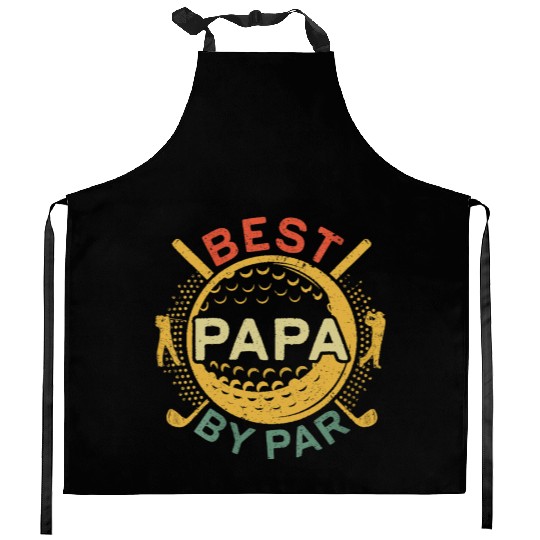 Best Papa By Par Kitchen Aprons Golf Lover Father's Day
