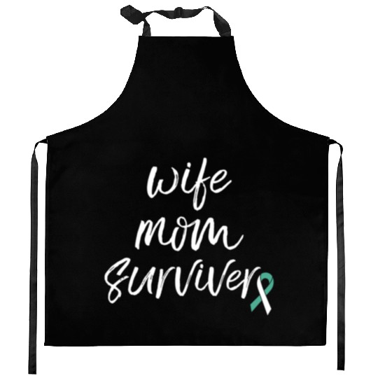 Cervical Cancer Awareness Products Ribbon Survivor Kitchen Aprons