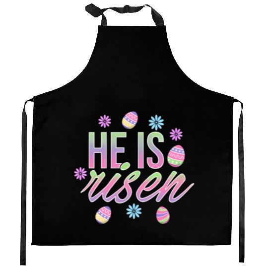 He Is Risen Easter Christian Message Easter Eggs Kitchen Aprons