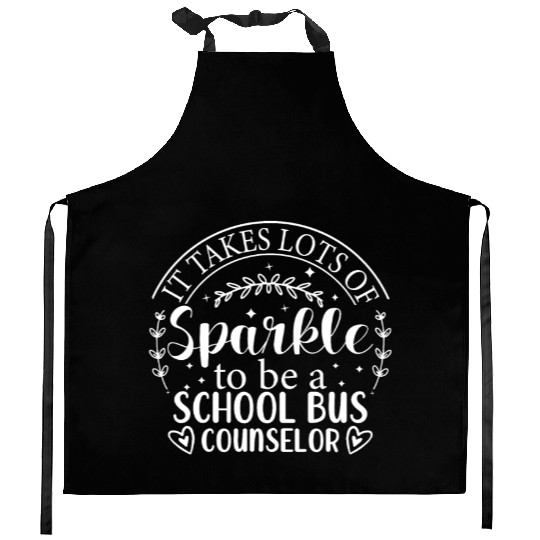 School Counselor Back To School Funny Appreciation Kitchen Aprons