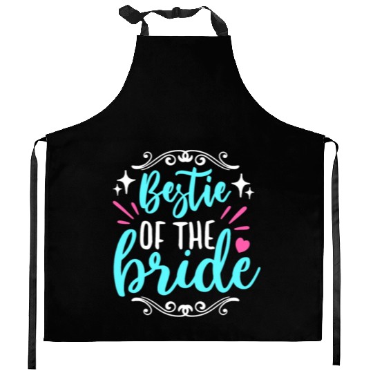 Maid Of Honor Bestie Of The Bride Wedding Bridal Kitchen Aprons