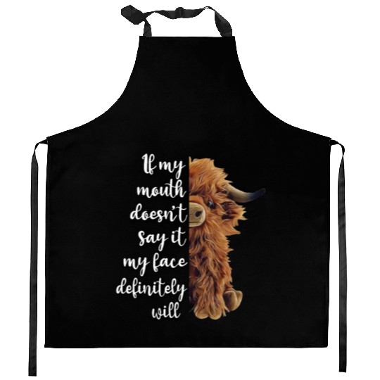 Scottish Highland Cow Kitchen Aprons