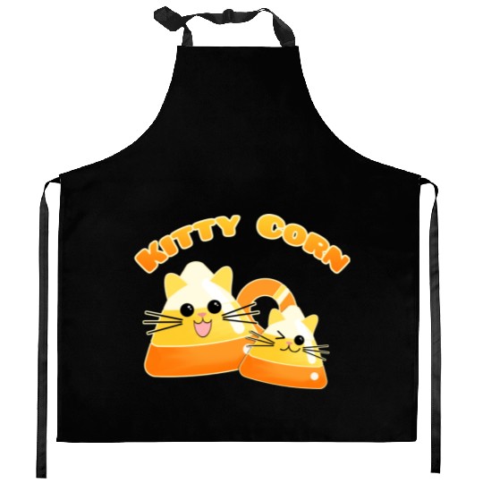Kitty Candy Corn Kitchen Aprons