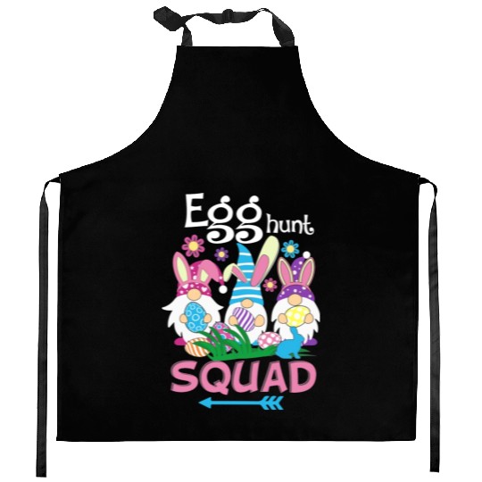 Egg Hunt Squad green Kitchen Aprons