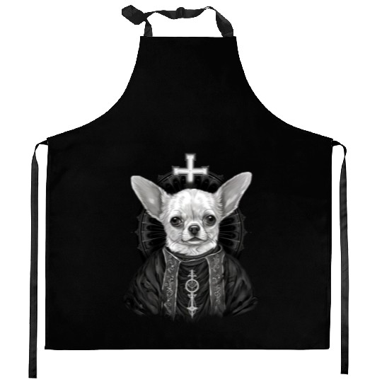 Chihuahua - Pope Dog Church Vatican Catholic Kitchen Aprons