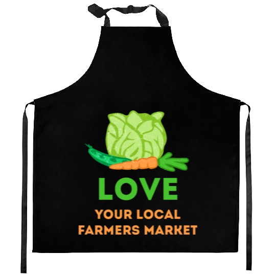 Love Your Local Farmers Market Kitchen Aprons