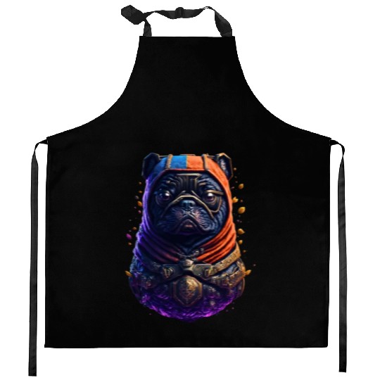 Adorable Frenchie Astronaut: Dog in a Space Suit Kitchen Aprons
