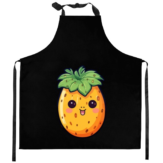 Papaya kawaii Kitchen Aprons