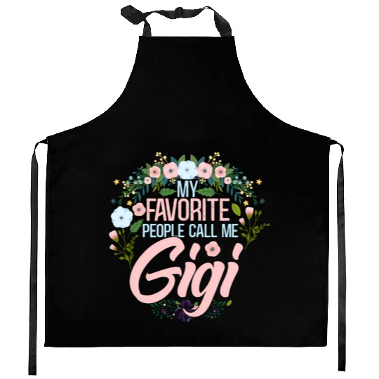 My Favorite People Call Me Gigi Mom Grandma Kitchen Aprons