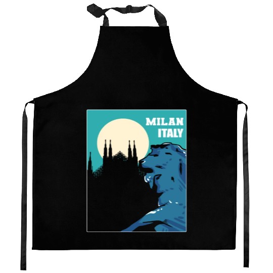 Milan Italy Tourist Gift Kitchen Aprons