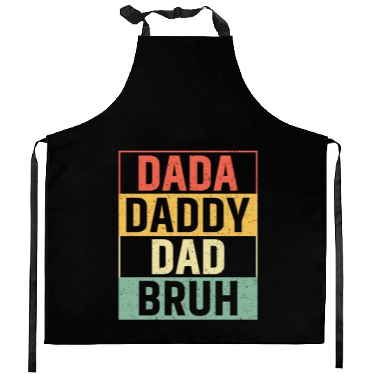 Dada Daddy Dad Bruh Fathers Day Vintage Funny Kitchen Aprons