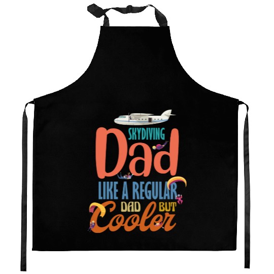 Skydiving Dad nostalgia Kitchen Aprons