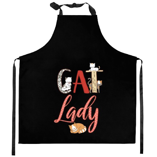 Cats Cat Lady Cat Lover Kitchen Aprons