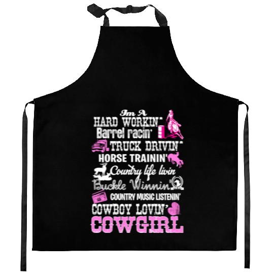 Barrel Racing Cowgirl Kitchen Aprons