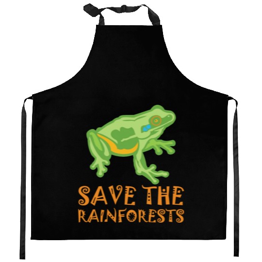 Save The Rainforests Tree Frog Kitchen Aprons