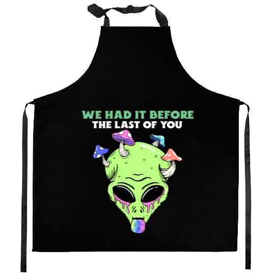 The Last Of Us All Mushroom Infected Green Alien Kitchen Aprons