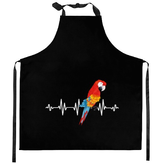 Macaw Heart Beat Parrot lover Macaws Parrots Kitchen Aprons