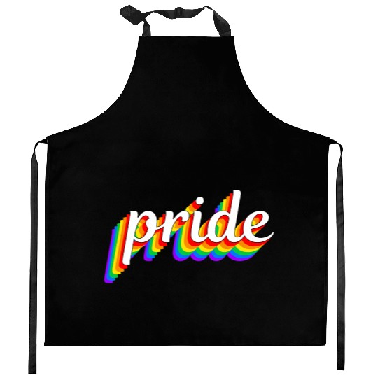 Happy Pride Rainbow Multi Color Gay Lesbian Lgbtq Kitchen Aprons