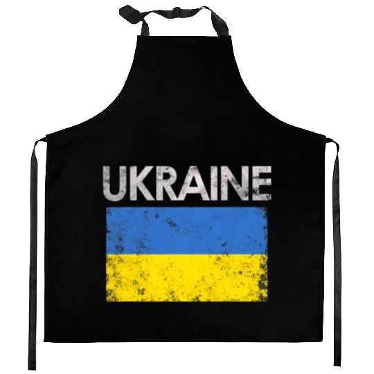 Ukraine Ukrainian Flag Pride Kitchen Aprons