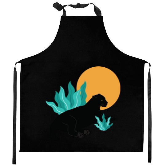 Sunday Chillout With Black Panther Kitchen Aprons