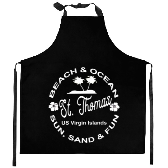 Tropical Beach Ocean St Thomas Us Island Kitchen Aprons