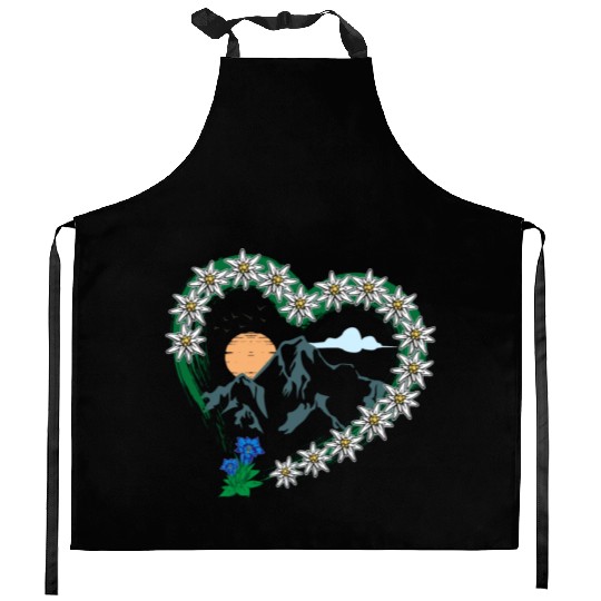 Mountain Love Hiking Climbing Mountaineering Kitchen Aprons
