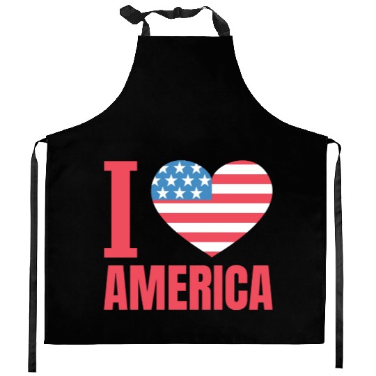 I Love America Kitchen Aprons