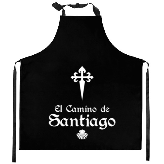 El Camino De Santiago ~ Saint James Cross ~ Scallo Kitchen Aprons