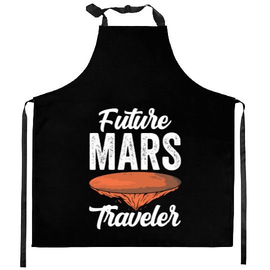 Future Mars Traveler Explorer Planet Space Kitchen Aprons