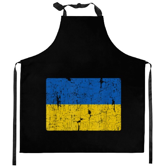 Ukrainian Flag Of Ukraine Style Kitchen Aprons