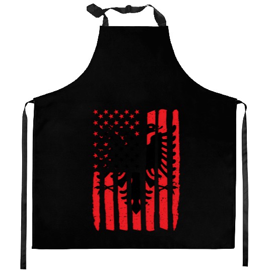 Albanian Usa Flag Kosovo Albanians Kitchen Aprons